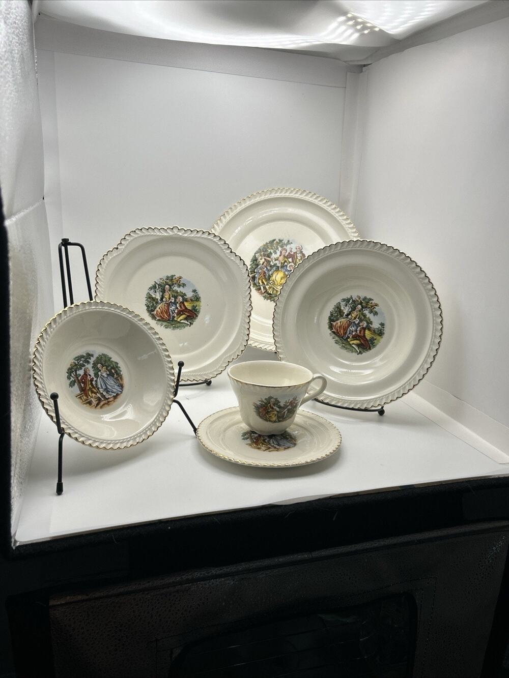 5 3/4 Sets Of Harper Fine Bone China. One Set Is Pictured 1950